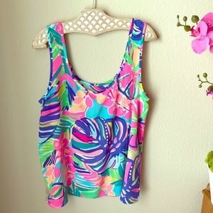 NWT Lilly Pulitzer Cosmos Silk Tank: Exotic Garden
